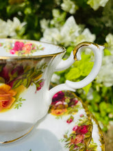 Load image into Gallery viewer, Royal Albert vintage ‘old country roses’ teacup trio

